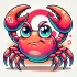 DALL·E 2025-01-31 17.27.15 - A cartoon-style illustration of Cancer, the zodiac sign, depicted as a quirky and expressive crab with exaggerated features. The design is humorous an
