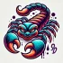 DALL·E 2025-01-31 17.30.39 - A cartoon-style illustration of Scorpio, the zodiac sign, depicted as a fierce and mysterious scorpion with exaggerated features. The design is humoro